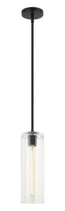 Matteo Lighting - C32511MB - One Light Pendant - LINCOLN - Matte Black
