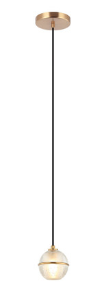 Matteo Lighting - C33101AG - One Light Pendant - Misty - Aged Gold Brass