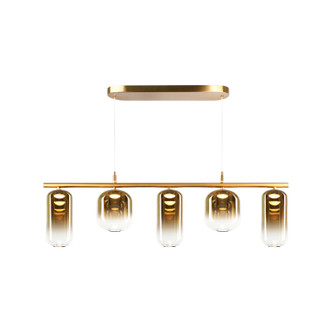 Matteo Lighting - C37405AGAG - LED Chandelier - Refrax - Aged Gold Brass