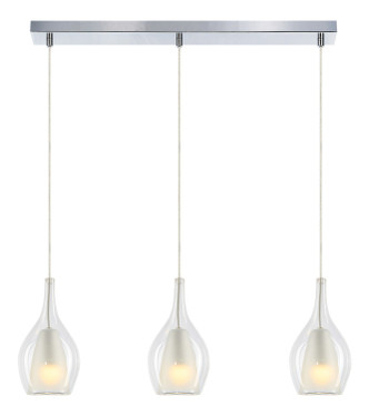 Matteo Lighting - C37513CHCL - Three Light Pendant - Jericho - Chrome