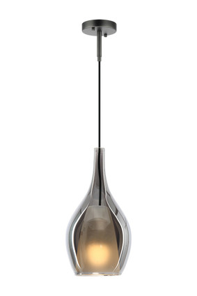 Matteo Lighting - C37521MBSM - One Light Pendant - Jericho - Matte Black