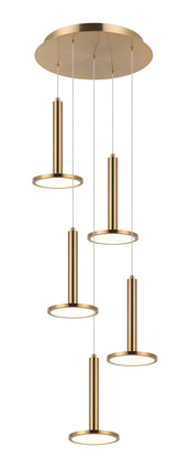 Matteo Lighting - C37705AG - LED Pendant - EXTRATERRESTRIAL - Aged Gold Brass