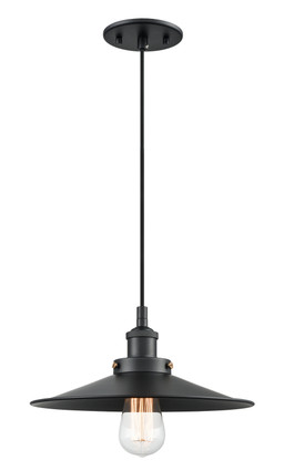Matteo Lighting - C46112BKBK - One Light Pendant - BULSTRODE'S WORKSHOP - Black