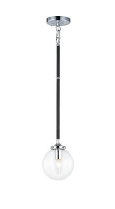 Matteo Lighting - C58201CHCL - One Light Pendant - Particles - Black & Chrome