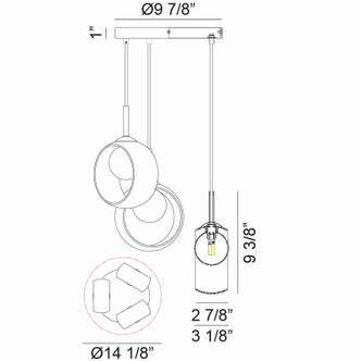 Delcia LED Pendant (C60603BKSM) Delcia LED Pendant (C60603BKSM)