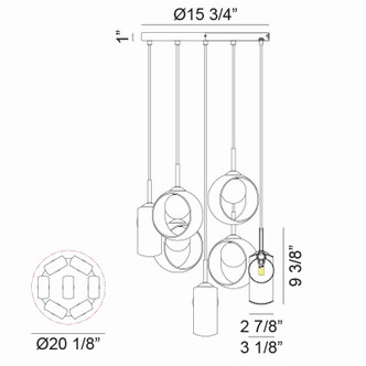 DELCIA LED Pendant (C60607AGCL)