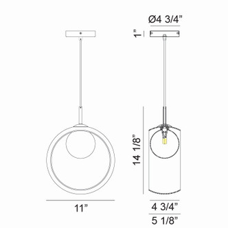 DELCIA LED Pendant (C60611AGCL)