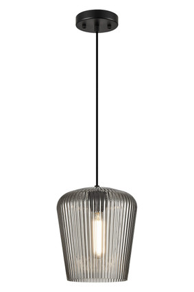 Matteo Lighting - C61001BKSM - One Light Pendant - CHARISMO - Black