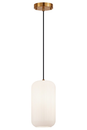 Matteo Lighting - C61002AGOP - One Light Pendant - CHARISMO - Aged Gold Brass