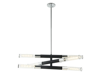 Matteo Lighting - C61206MBCH - Six Light Chandelier - Tubo - Matte Black
