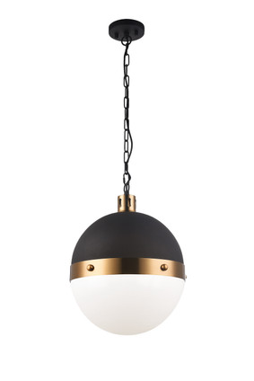 Matteo Lighting - C61803AGOP - Three Light Pendant - Torino - Aged Gold Brass
