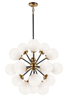 Matteo Lighting - C62818AGOP - 18 Light Chandelier - Soleil - Aged Gold Brass