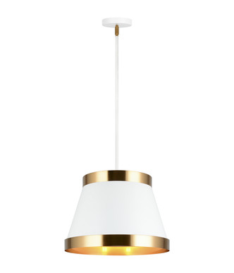 Matteo Lighting - C62903WHAG - Three Light Pendant - Caske - White