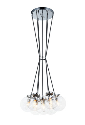 Matteo Lighting - C63007CHCL - Seven Light Pendant - The Bougie - Chrome