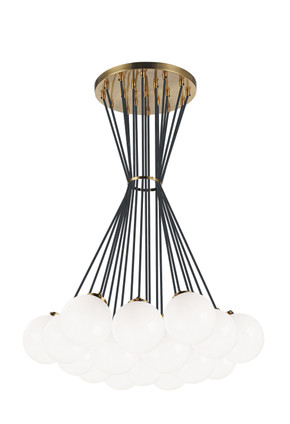 Matteo Lighting - C63019AGOP - 19 Light Chandelier - The Bougie - Aged Gold Brass