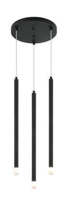 Matteo Lighting - C63103MB - Three Light Pendant - Reigndrop - Matte Black