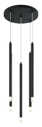 Matteo Lighting - C63105MB - Five Light Chandelier - Reigndrop - Matte Black