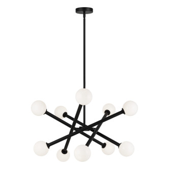 Matteo Lighting - C64610BKOP - Ten Light Chandelier - Matchstix - Black