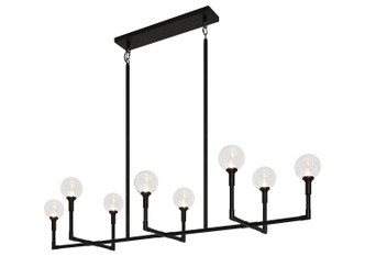 Matteo Lighting - C64808BKCL - Eight Light Chandelier - Candlestix - Black