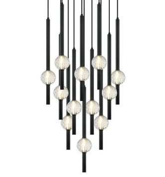 Matteo Lighting - C68912MB - 12 Light Chandelier - Windchimer - Matte Black