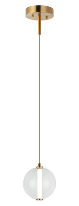 Matteo Lighting - C69601AGCL - LED Pendant - BELANGE - Aged Gold Brass