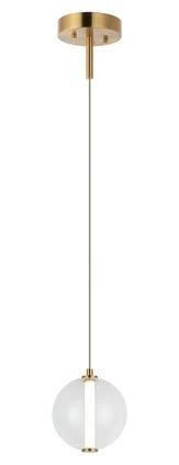 Matteo Lighting - C69601AGCL - LED Pendant - Belange - Aged Gold Brass