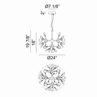 Hydragea Bloom LED Pendant (C69824MB)