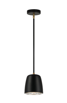 Matteo Lighting - C73701BK - One Light Pendant - Luca - Black