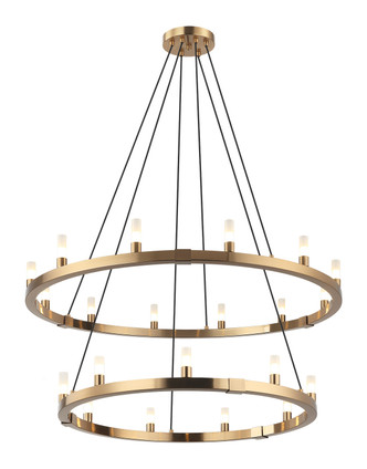 Matteo Lighting - C75221AG - 21 Light Chandelier - Cascadian - Aged Gold Brass