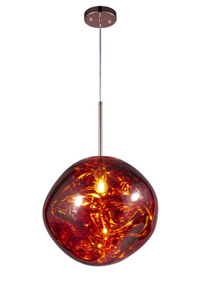 Matteo Lighting - C76803CP - One Light Pendant - Galactic - Copper