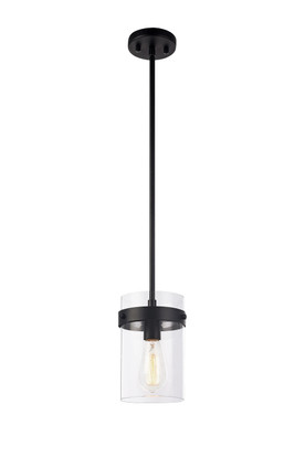 Matteo Lighting - C78401BK - One Light Pendant - Zale - Black