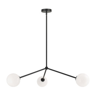Matteo Lighting - C81703BKOP - Three Light Pendant - Novo - Black