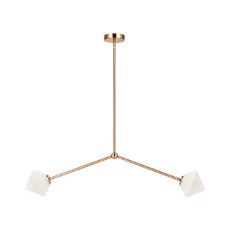 Matteo Lighting - C81742AGOP - Two Light Pendant - Novo - Aged Gold Brass