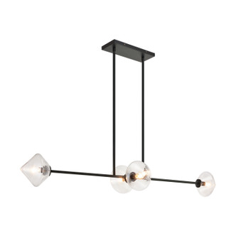 Matteo Lighting - C81744BKCL - Four Light Pendant - NOVO - Black