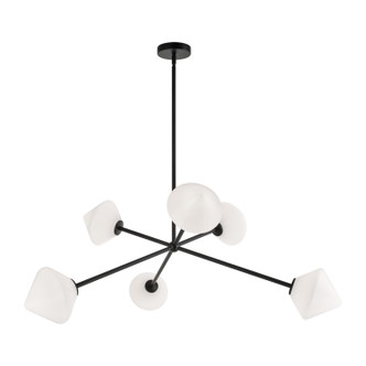 Matteo Lighting - C81746BKOP - Six Light Chandelier - Novo - Black