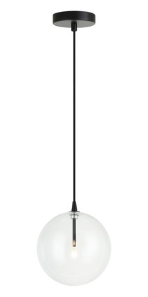 Matteo Lighting - C81811BKCL - One Light Pendant - Bolha - Black