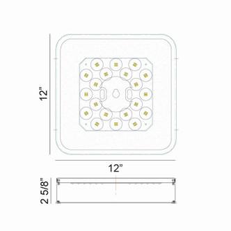 Ainslay LED Ceiling Mount (M10542BKAG)