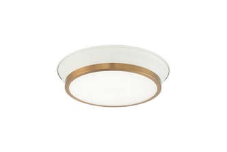 Matteo Lighting - M11201WHAG - LED Ceiling Mount - Jaxx - White + Aged Gold Brass