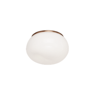 Matteo Lighting - M14001AGOP - One Light Flush Mount - GELASIN - Aged Gold Brass