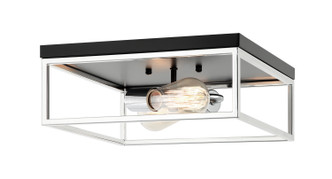 Matteo Lighting - M15542BKCH - Two Light Flush Mount - Clarke - Black + Chrome