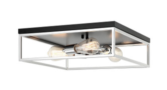 Matteo Lighting - M15543BKCH - Three Light Flush Mount - Clarke - Black + Chrome