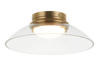 Matteo Lighting - M16401AGCL - LED Flush Mount - LUNA - Aged Gold Brass