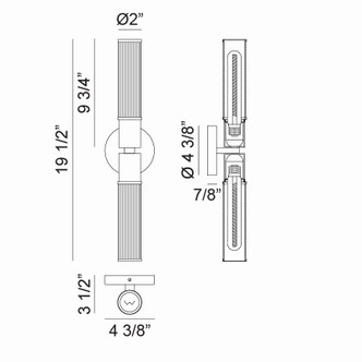 KLARICE Two Light Wall Sconce (S02812MB)