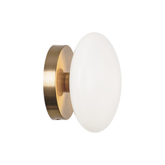 Matteo Lighting - S05101AGOP - One Light Wall Sconce - PEARLESQUE - Aged Gold Brass