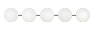 Matteo Lighting - S05105MBOP - Five Light Wall Sconce - Pearlesque - Matte Black