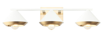 Matteo Lighting - S06803WHAG - Three Light Wall Sconce - Velax - White