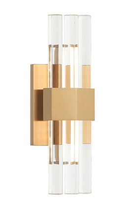 Matteo Lighting - S06913AG - LED Wall Sconce - Krustallos - Aged Gold Brass