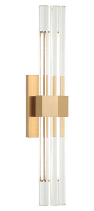 Matteo Lighting - S06924AG - LED Wall Sconce - KRUSTALLOS - Aged Gold Brass