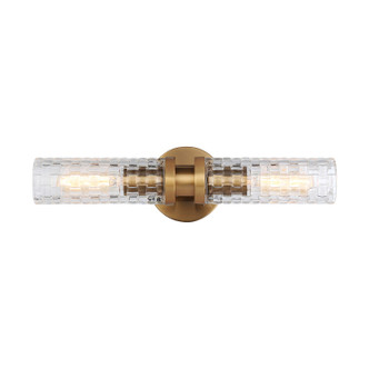 Matteo Lighting - W32112AG - Two Light Wall Sconce - Weaver - Aged Gold Brass