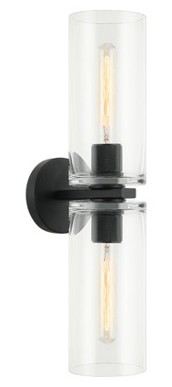 Matteo Lighting - W32512MB - Two Light Wall Sconce - LINCOLN - Matte Black